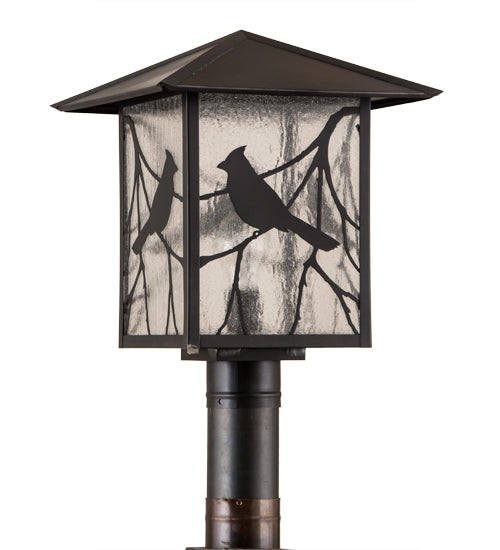 Meyda Tiffany Lighting 41733 Sequoia One Light Post Mount Outdoor Bronze / Dark