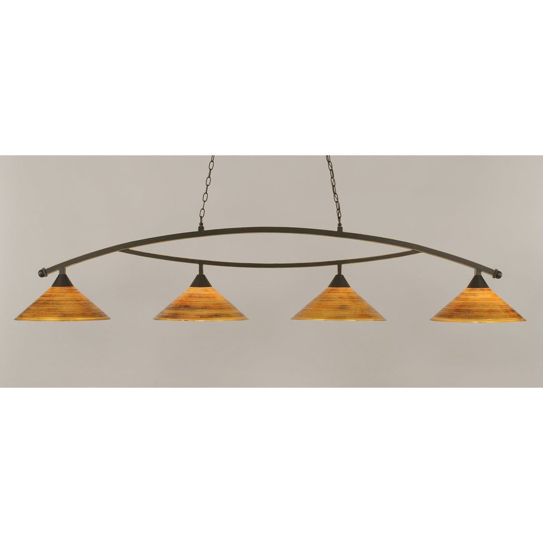 Toltec Bow 874-dg-414 Pendant Light - Dark Granite