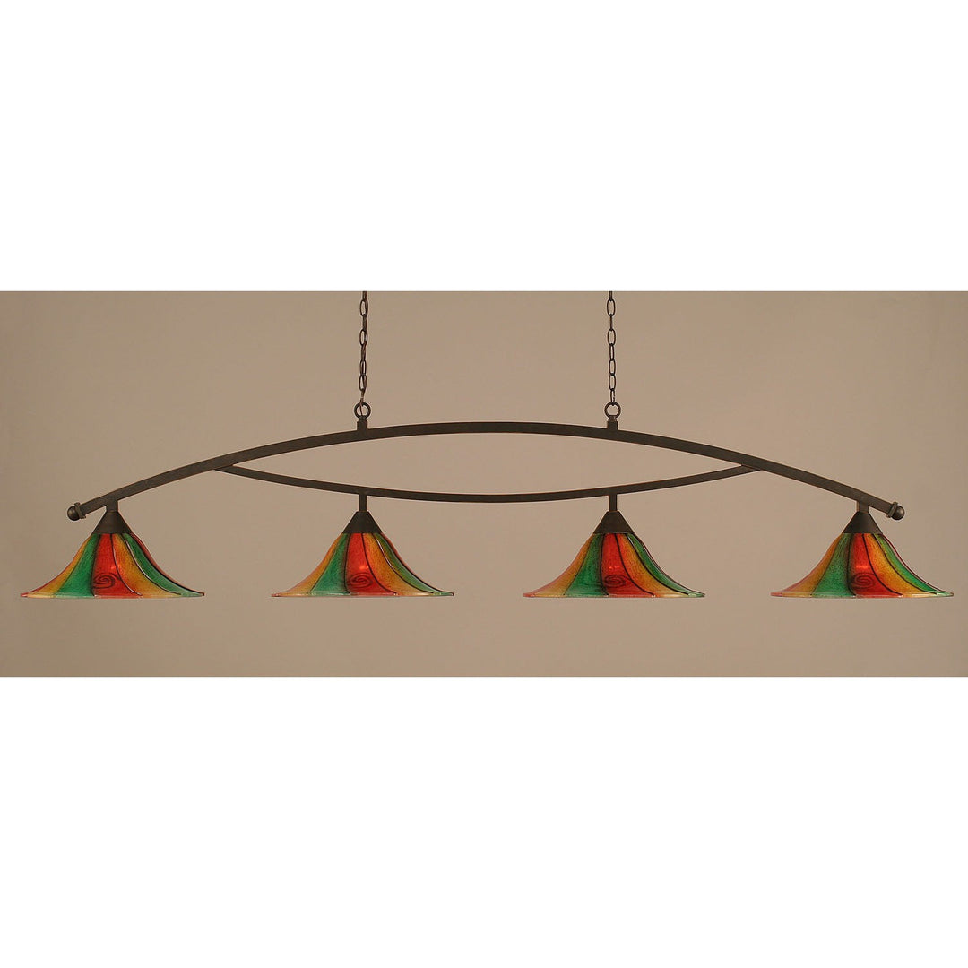 Toltec Bow Dark Granite 874-dg-767 Pendant Light - Dark Granite