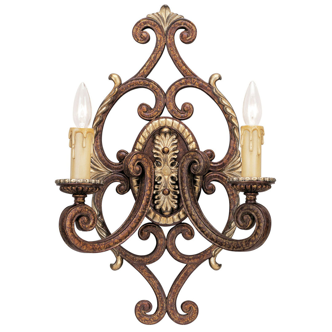 Livex Seville 8862-64 Wall Sconce Light - Palacial Bronze w/ Gildeds