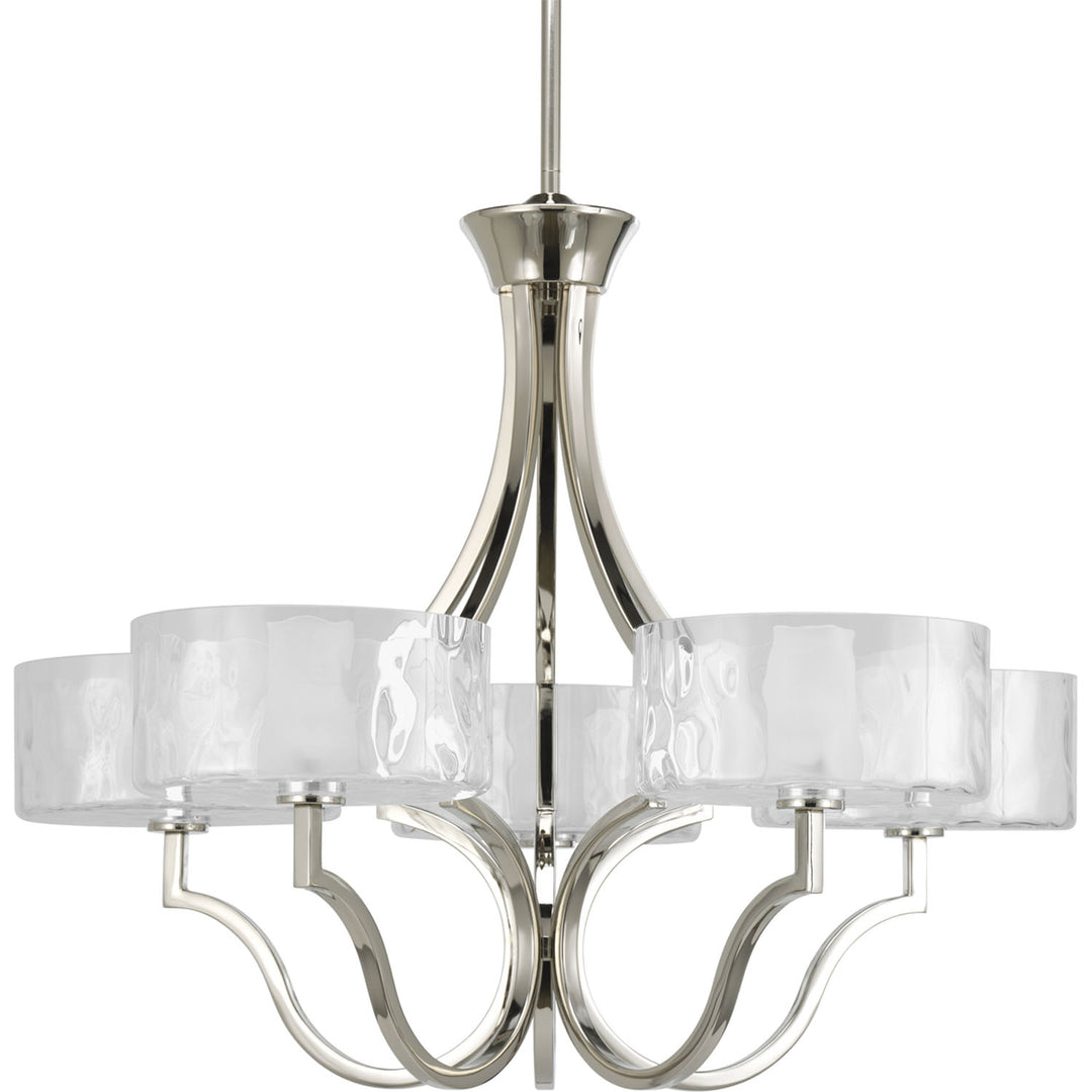 Progress Caress P4645-104WB Chandelier Light - Polished Nickel
