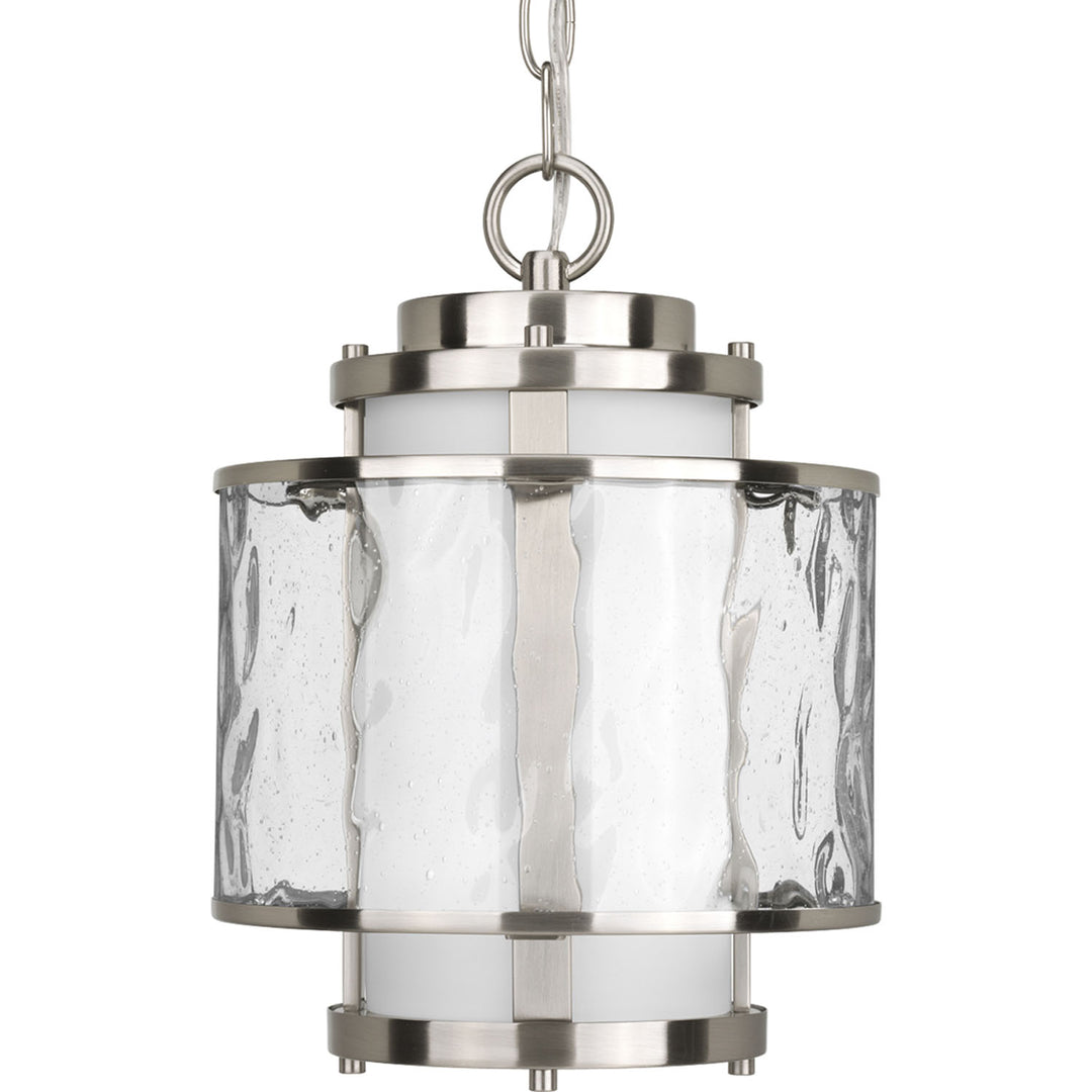 Progress Lighting P5589-09 Bay Court One Light Hanging Lantern Outdoor Pewter, Nickel, Silver