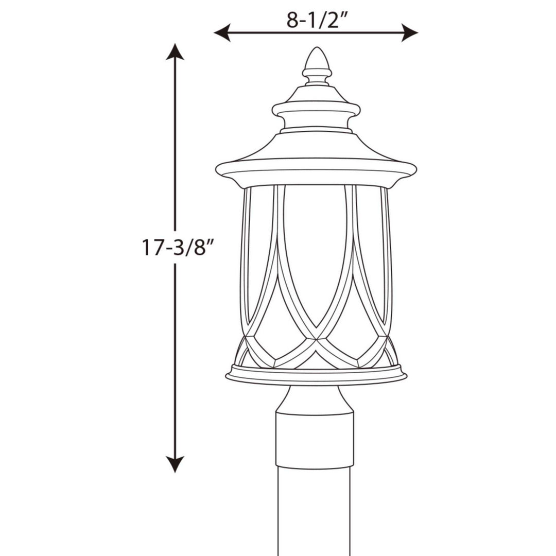 Progress Lighting P6404-122 Resort One Light Post Lantern Outdoor Bronze / Dark