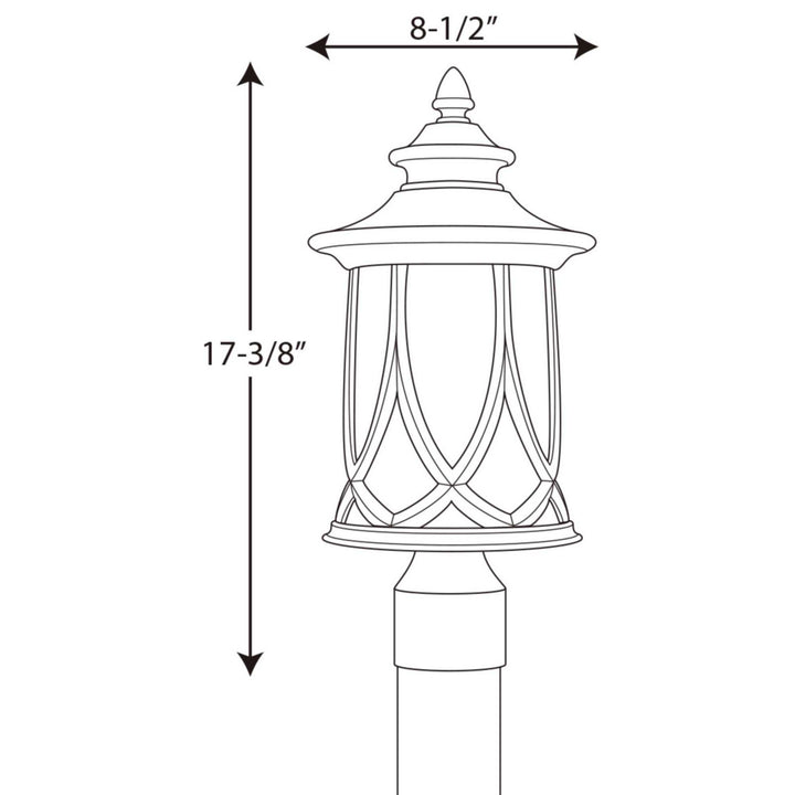 Progress Lighting P6404-122 Resort One Light Post Lantern Outdoor Bronze / Dark