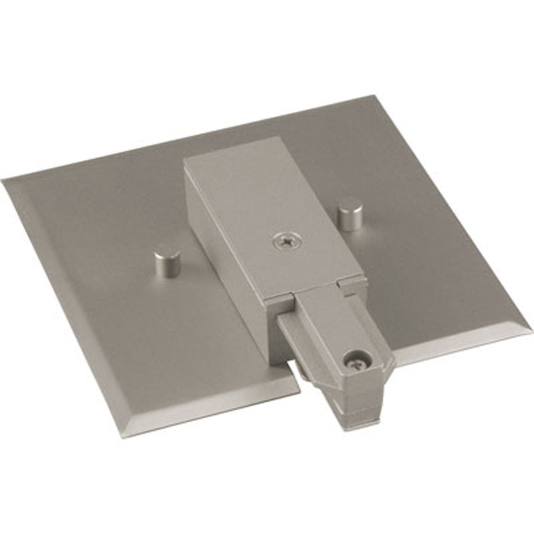 Progress Lighting P8745-09 Track Accessories End Feed Track Light Pewter, Nickel, Silver