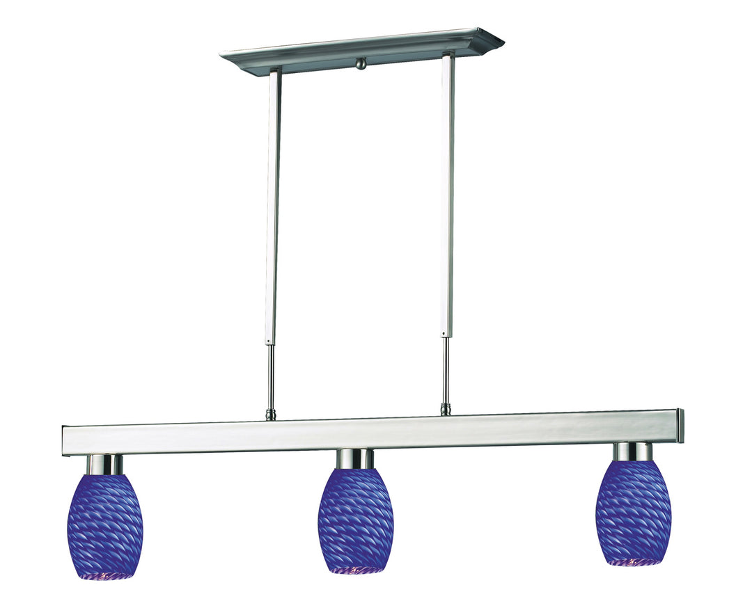 Z-Lite Players 152BN-131BLUE Pendant Light - Brushed Nickel