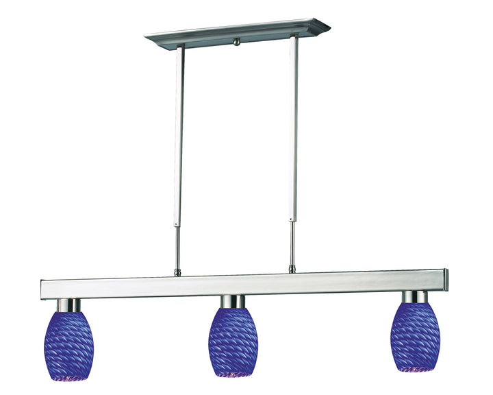 Z-Lite Players 152BN-131BLUE Pendant Light - Brushed Nickel