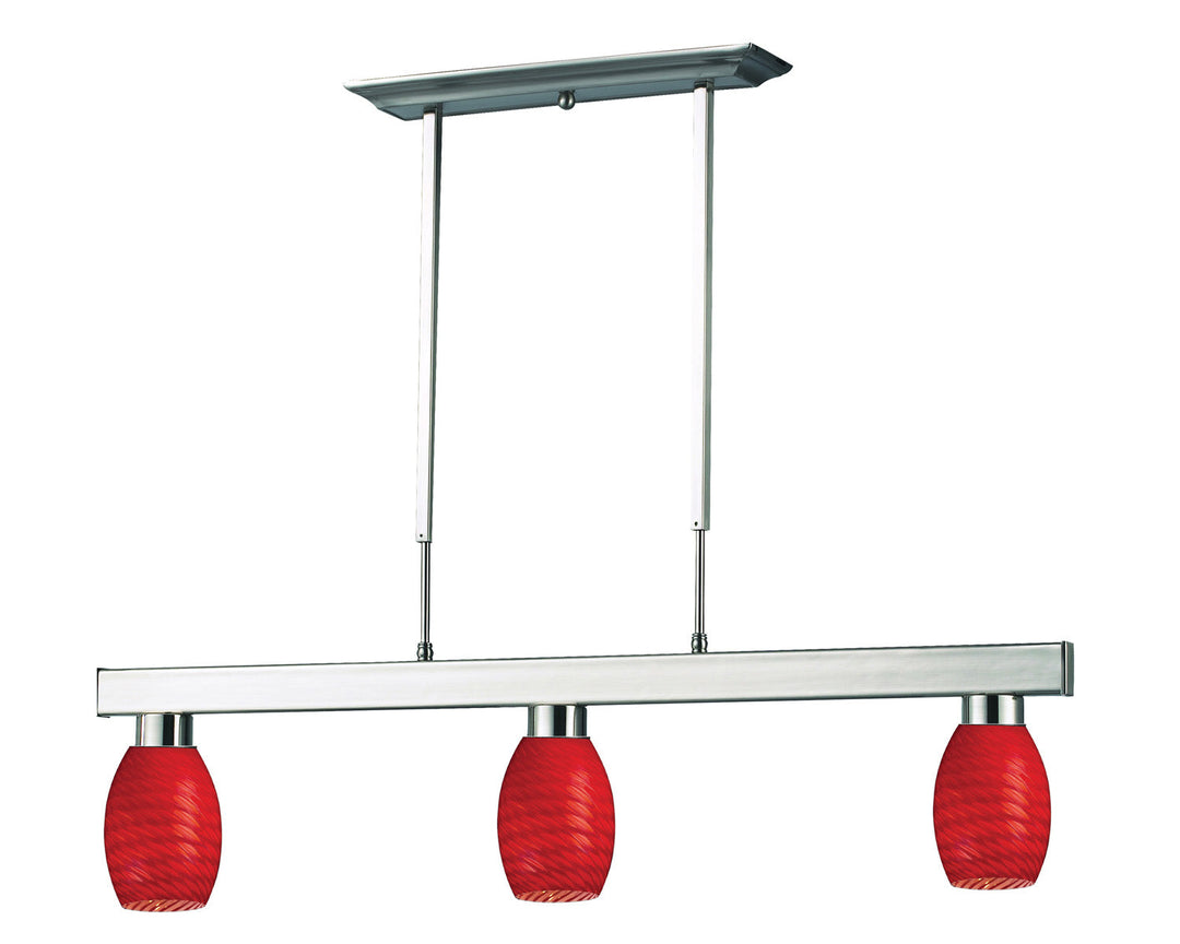 Z-Lite Players 152BN-131RED Pendant Light - Brushed Nickel