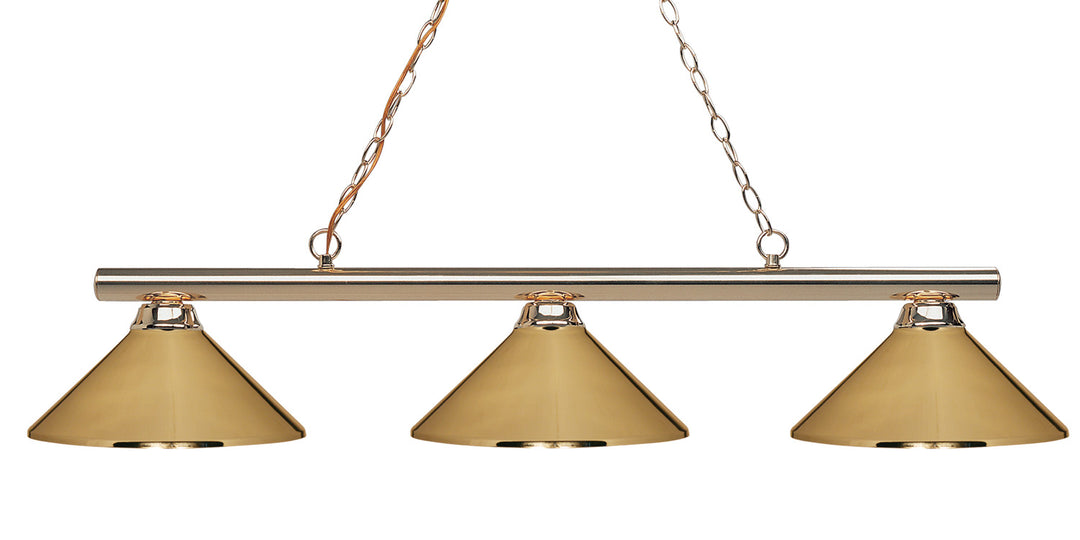 Z-Lite Sharp Shooter 155-3PB-MPB Pendant Light - Polished Brass