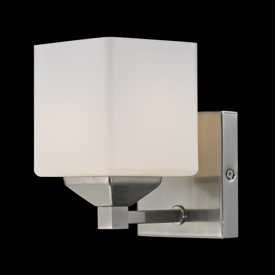 Z-Lite Quube 2104-1V Wall Sconce Light - Brushed Nickel