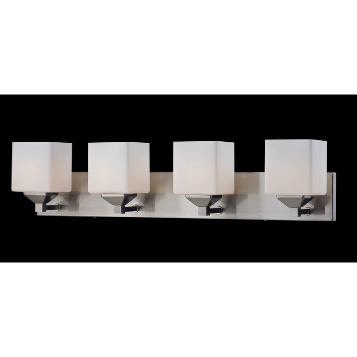 Z-Lite Quube 2104-4V Bath Vanity Light 30 in. wide - Brushed Nickel
