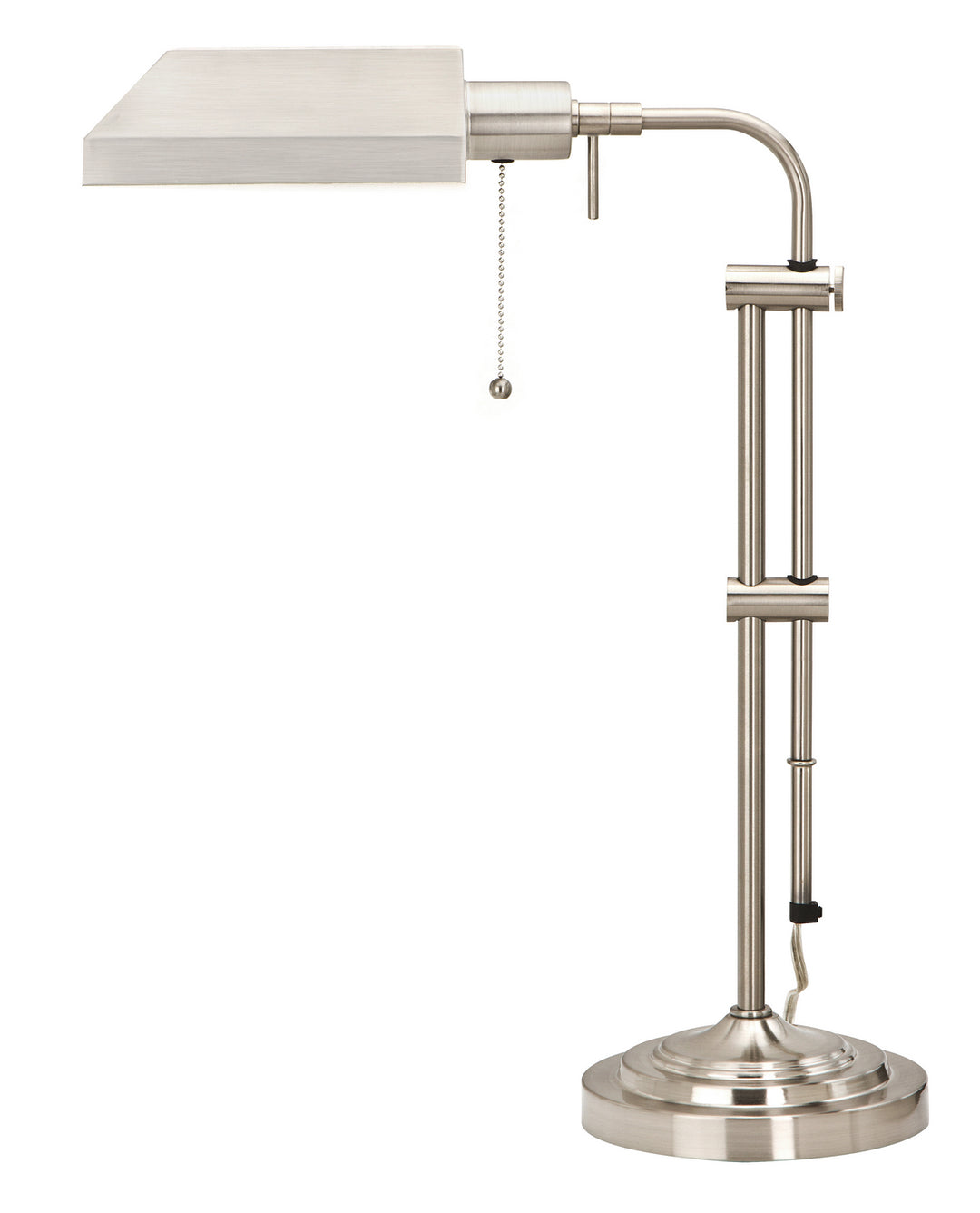 Cal Lighting BO-117TB-BS Pharmacy One Light Table Lamp Lamp Pewter, Nickel, Silver