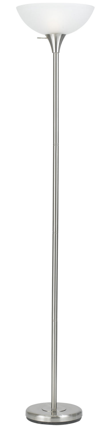 Cal Lighting BO-2055 Metal One Light Torchiere Lamp Pewter, Nickel, Silver