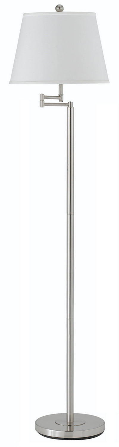 Cal Lighting BO-2077SWFL-BS Andros One Light Floor Lamp Lamp Pewter, Nickel, Silver