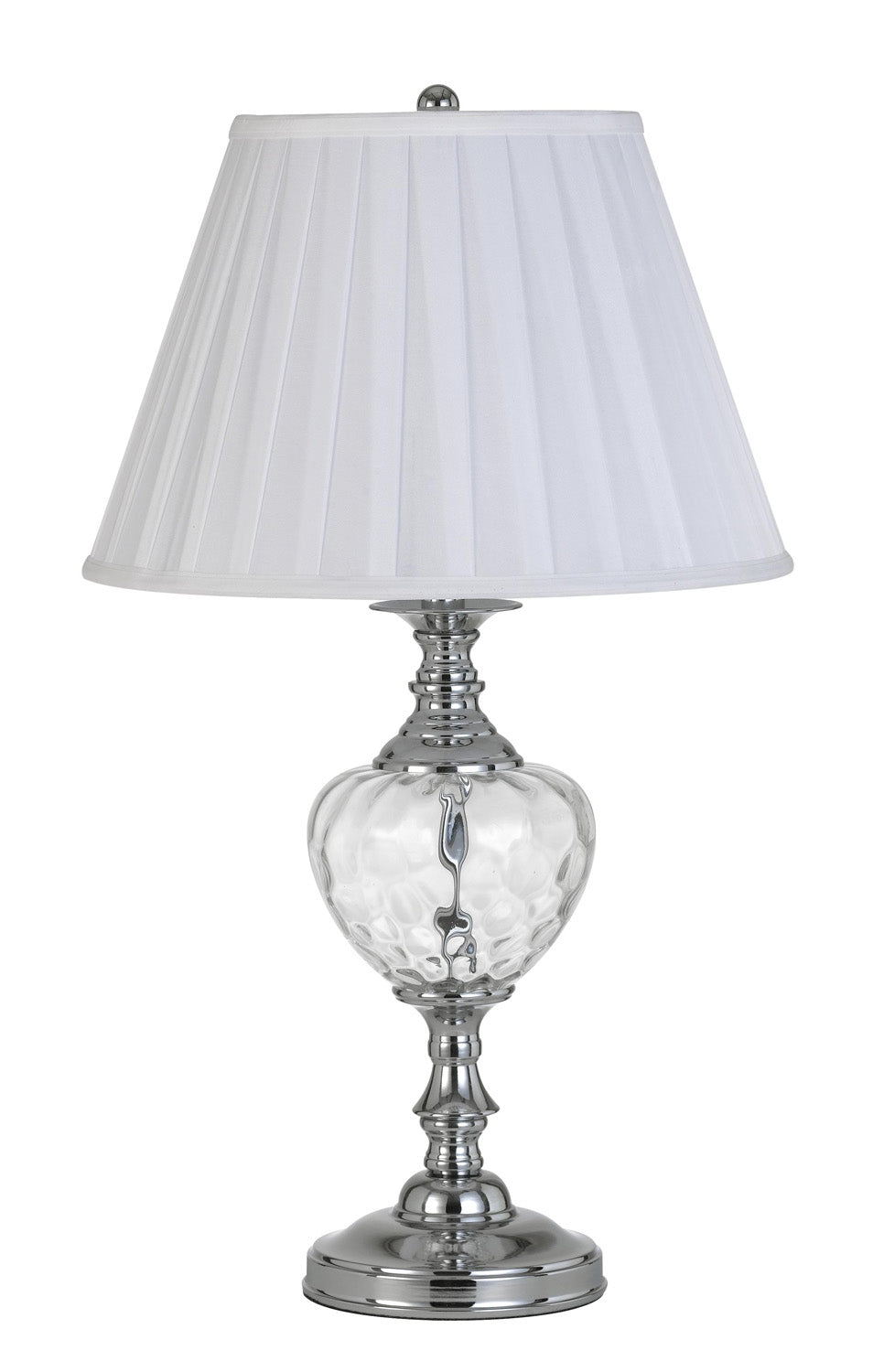 Cal Lighting BO-2248TB/2 Marianna One Light Table Lamp Lamp Chrome