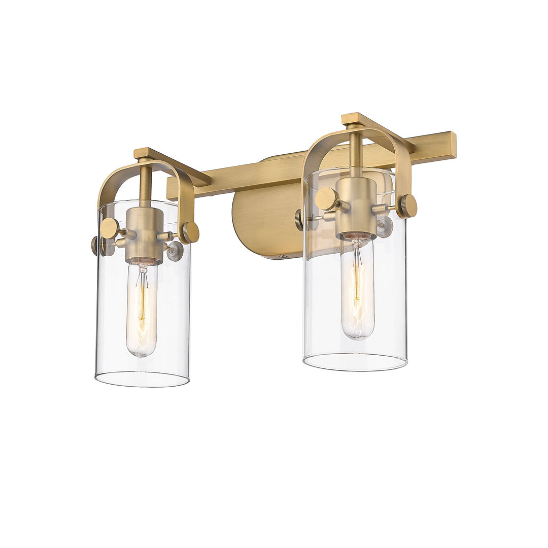 Innovations Downtown Urban 423-2W-BB-G423-7CL Bath Vanity Light 15 in. wide - Brushed Brass