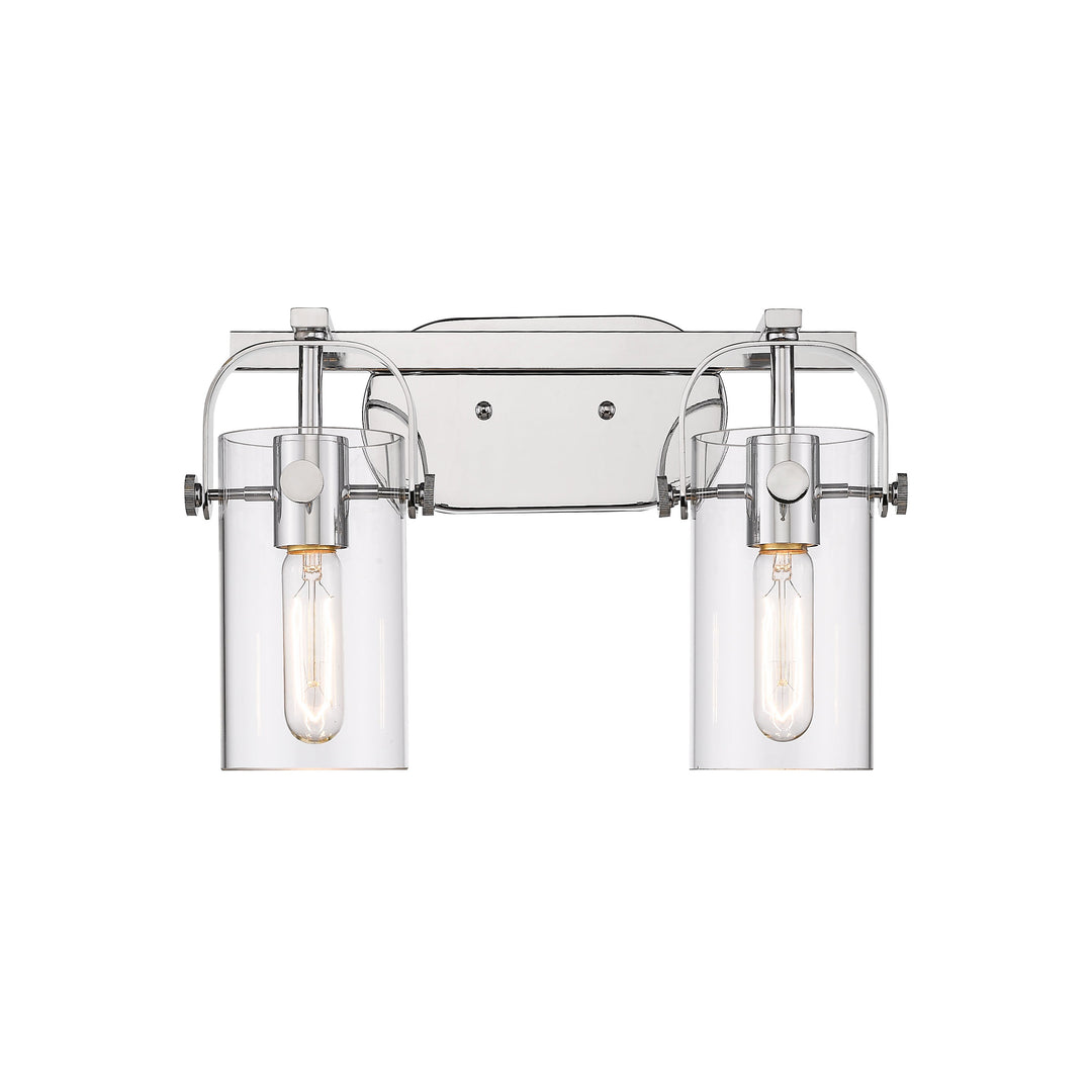 Innovations Downtown Urban 423-2W-PC-G423-7CL Bath Vanity Light 15 in. wide - Polished Chrome