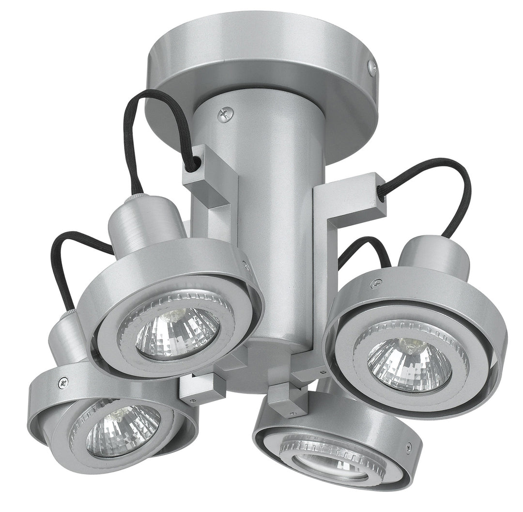 Cal Quad Spot CE-964/GU10-PS Ceiling Light - Painted Silver