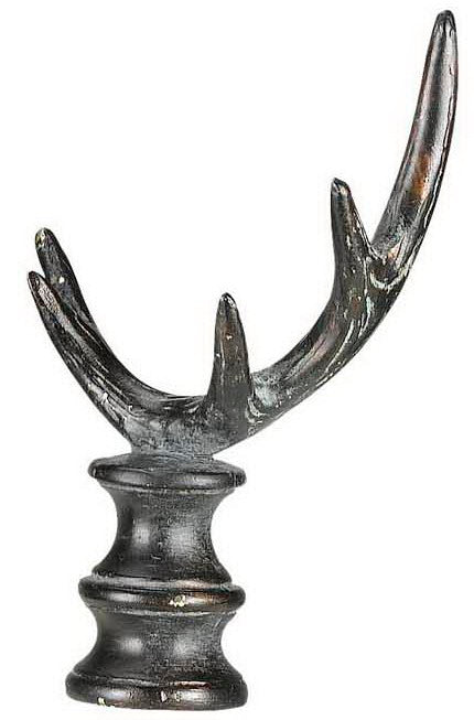 Cal Lighting FA-5022A Finials Deer Antler Resin Finial Decor Bronze / Dark