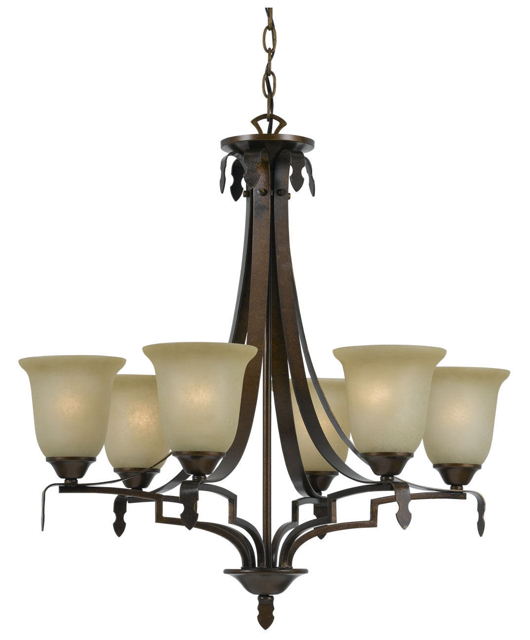 Cal Dabois FX-3506/6 Chandelier Light - Gold Bronze