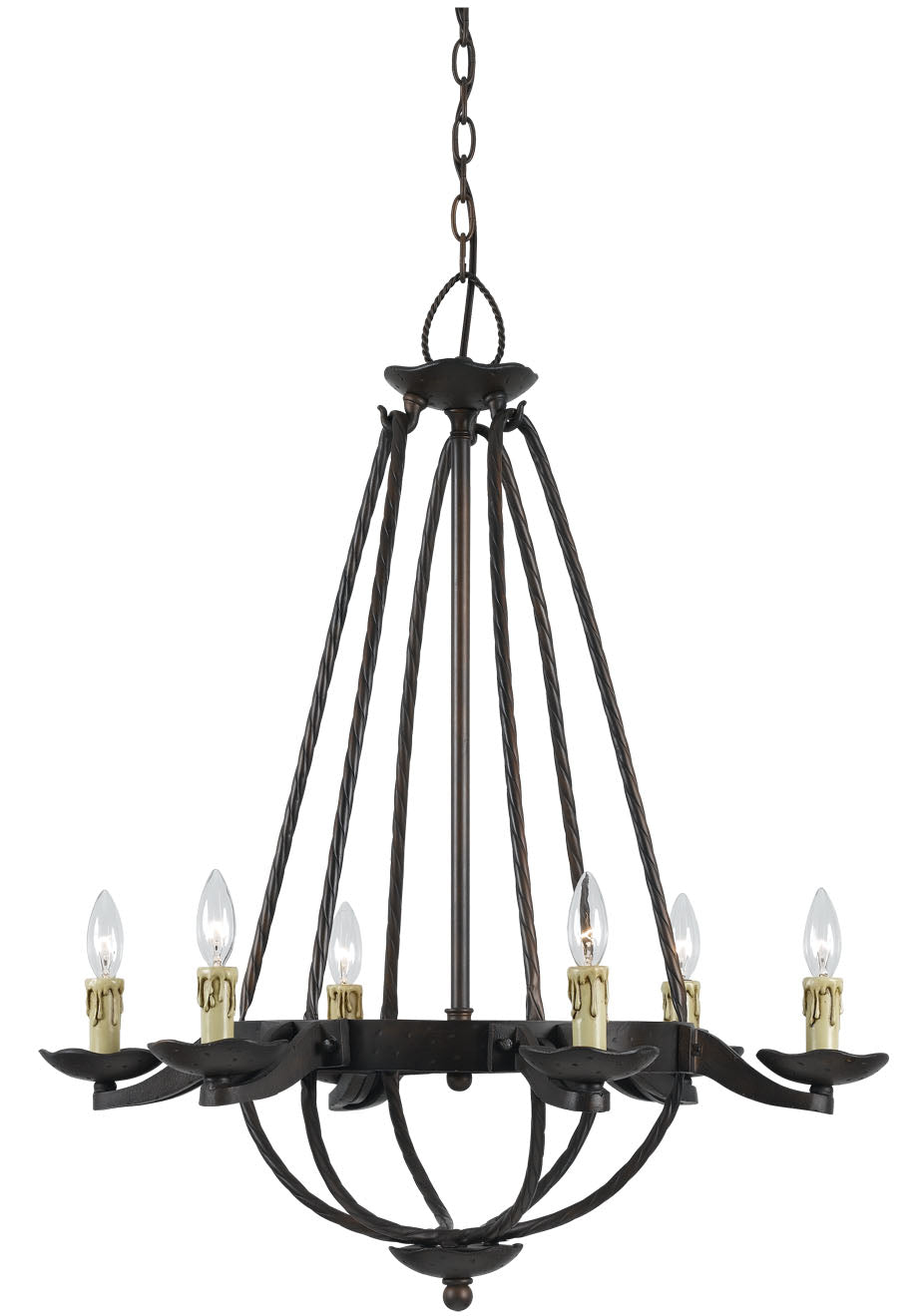 Cal Mojave FX-3511/6 Chandelier Light - Copper Bronze