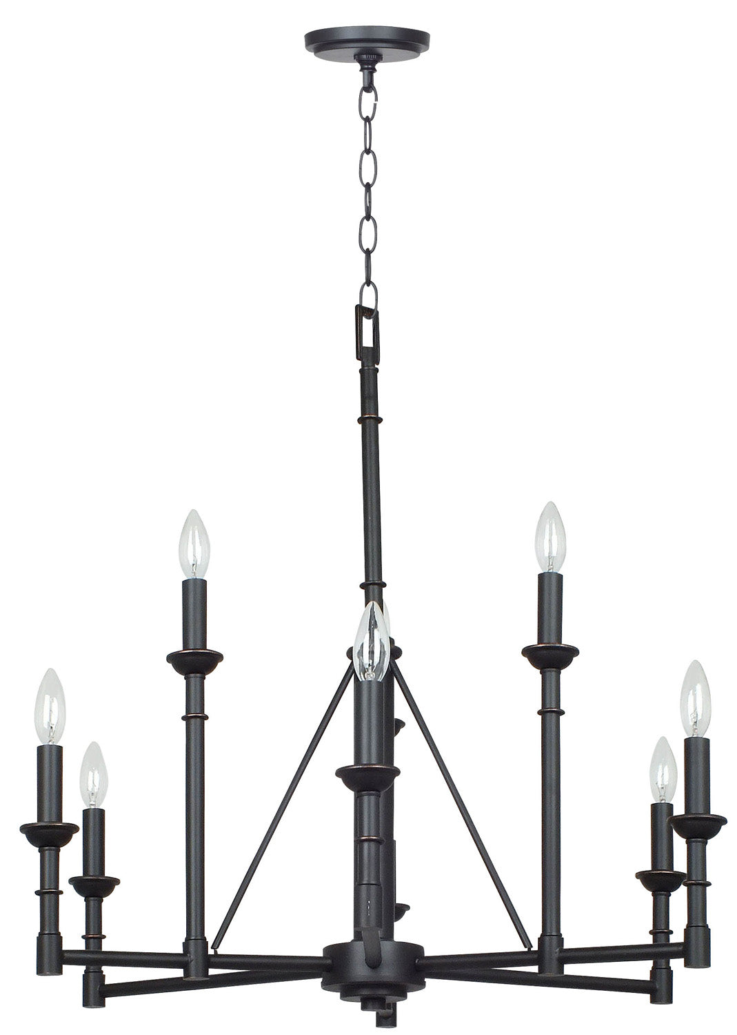 Cal Monclova FX-3516/6+3 Chandelier Light - Industrial Bronze