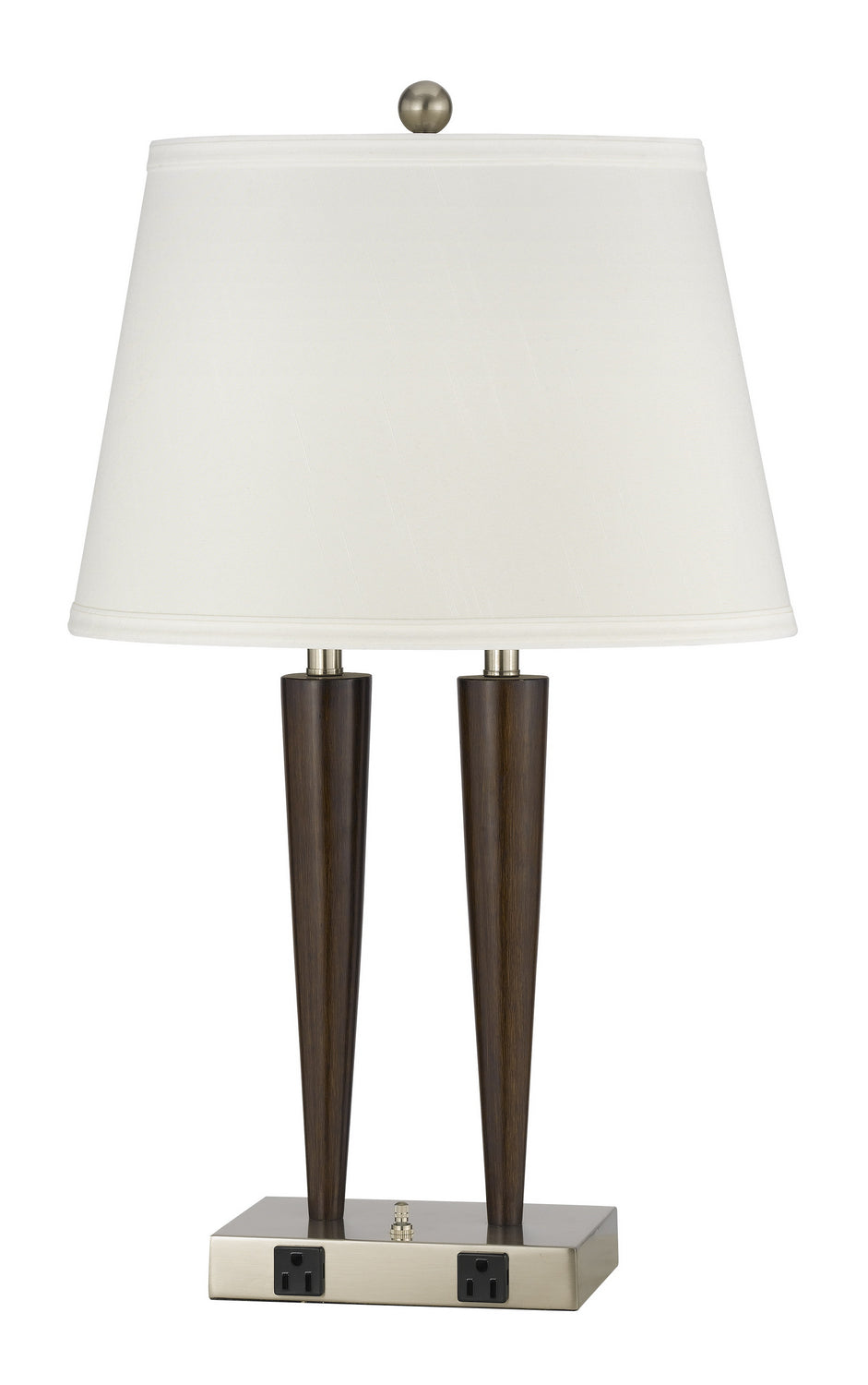 Cal Lighting LA-2025DK-2RBW Hotel Two Light Table Lamp Lamp Bronze / Dark