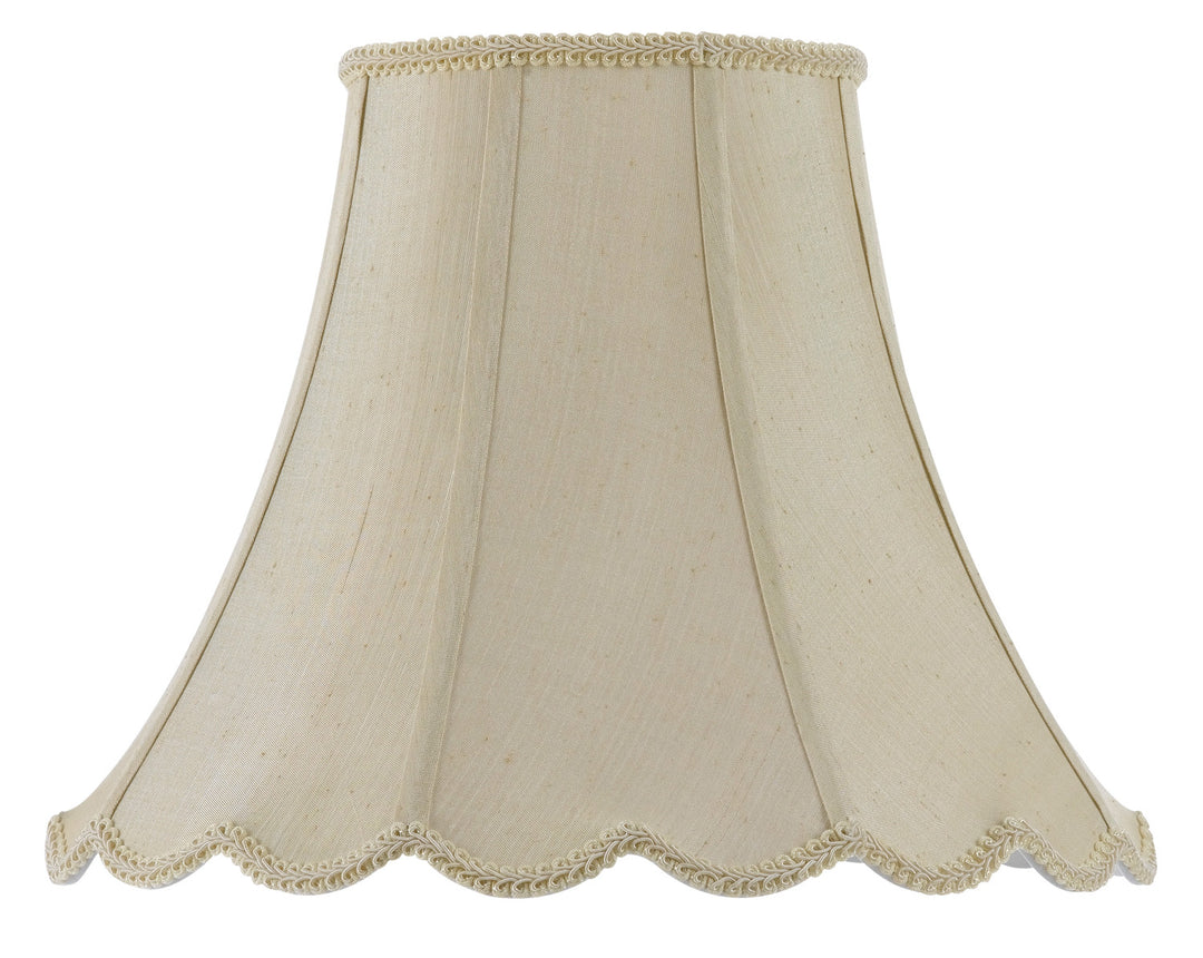 Cal Lighting SH-8105/16-CM Piped Scallop Bell Shade Lamp Shade Light
