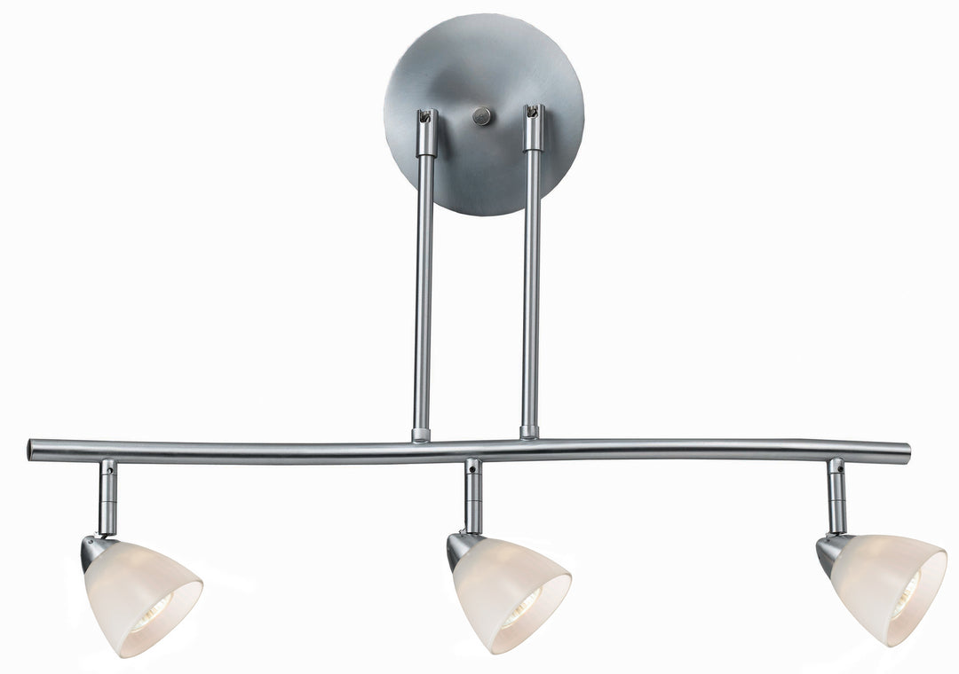 Cal Lighting SL-954-3-BS/WH Serpentine Three Light Pendant Track Light Pewter, Nickel, Silver