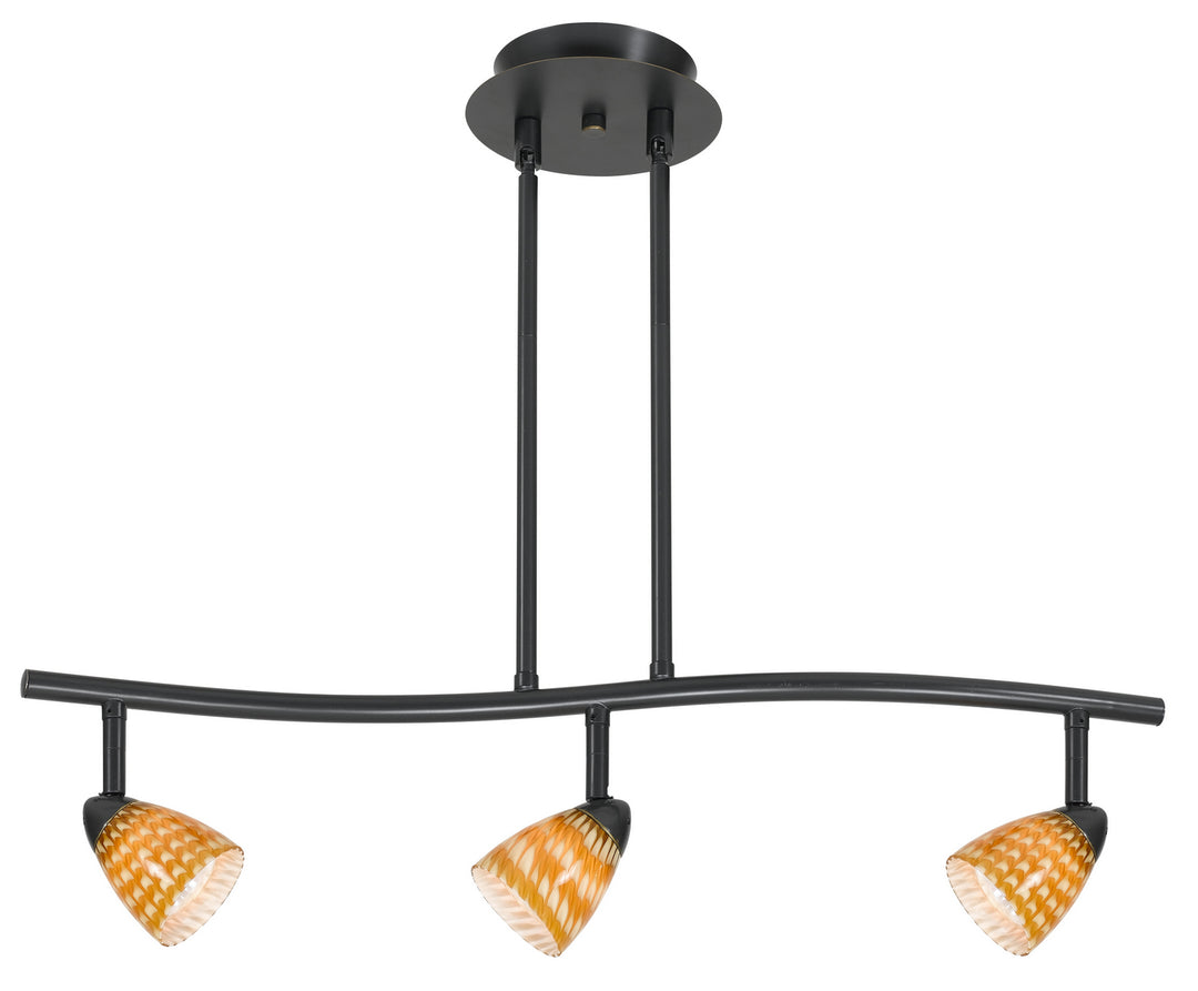 Cal Lighting SL-954-3-DB/LAS Serpentine Three Light Pendant Track Light Bronze / Dark