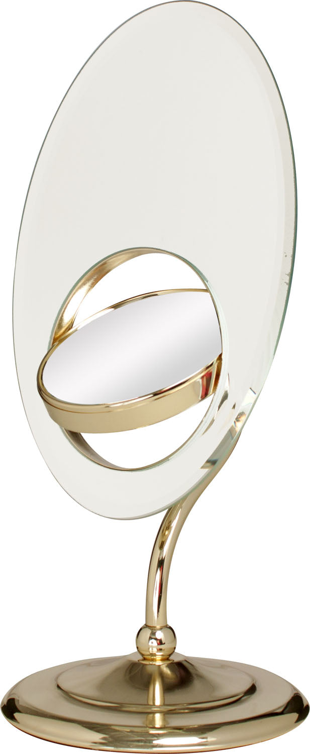 Zadro Lighting OVL57 Vanity Non-Lighted Mirror Mirror Brass