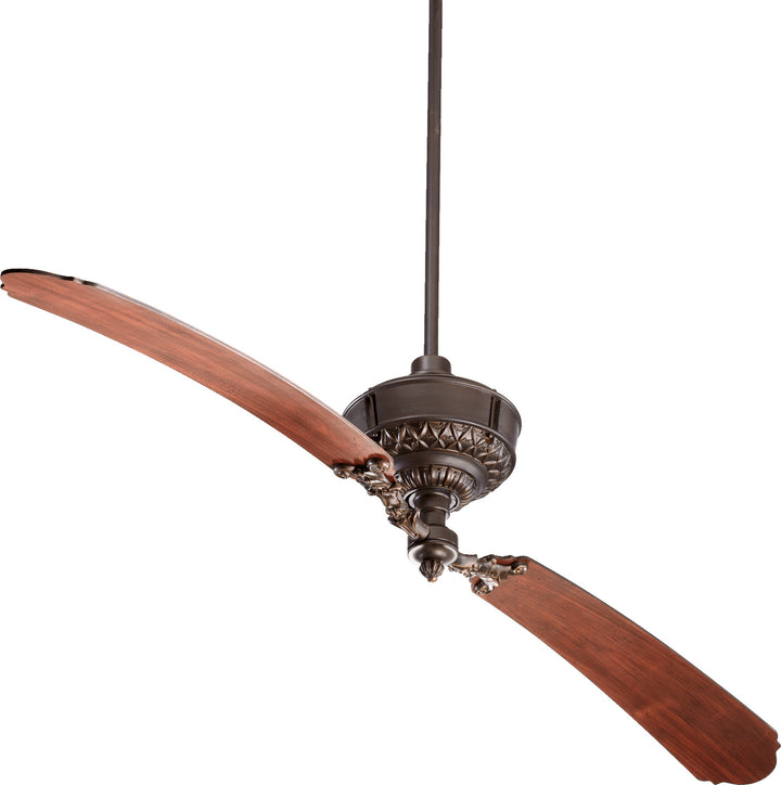 Quorum Turner 28682-86 Ceiling Fan - Oiled Bronze, Distressed Vintage Walnut