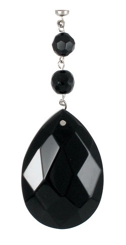 Magtrim Lighting BLK-9789 Faceted Almond Black Faceted Almond - 2 (3 Per Box) Home Decor Black
