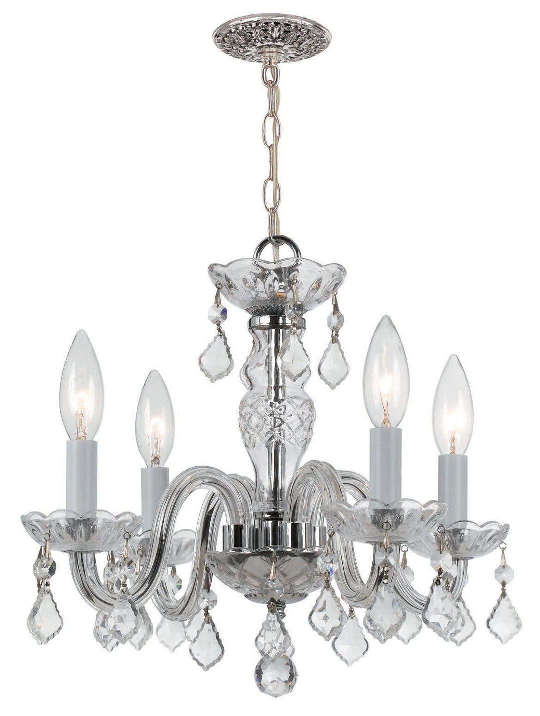 Crystorama Traditional Crystal 1064-CH-CL-S Chandelier Light - Polished Chrome