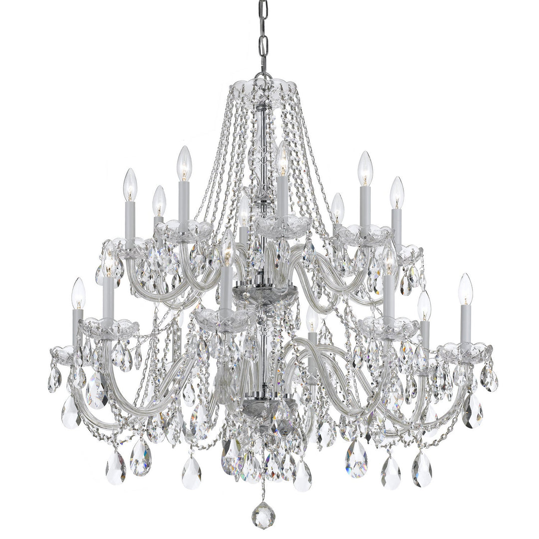 Crystorama Traditional Crystal 1139-CH-CL-S Chandelier Light - Polished Chrome