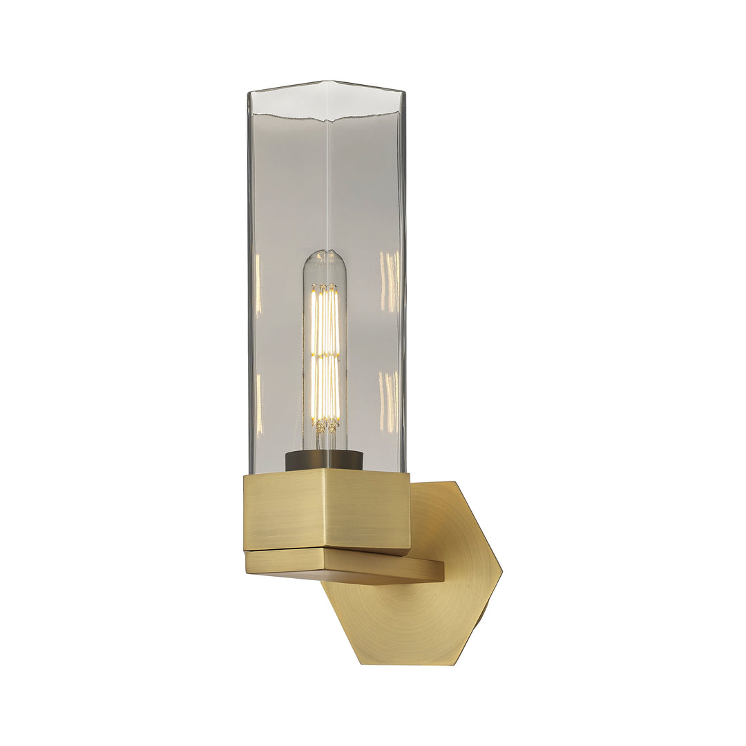 Innovations Downtown Urban 427-1W-BB-G427-14SM Wall Sconce Light - Brushed Brass