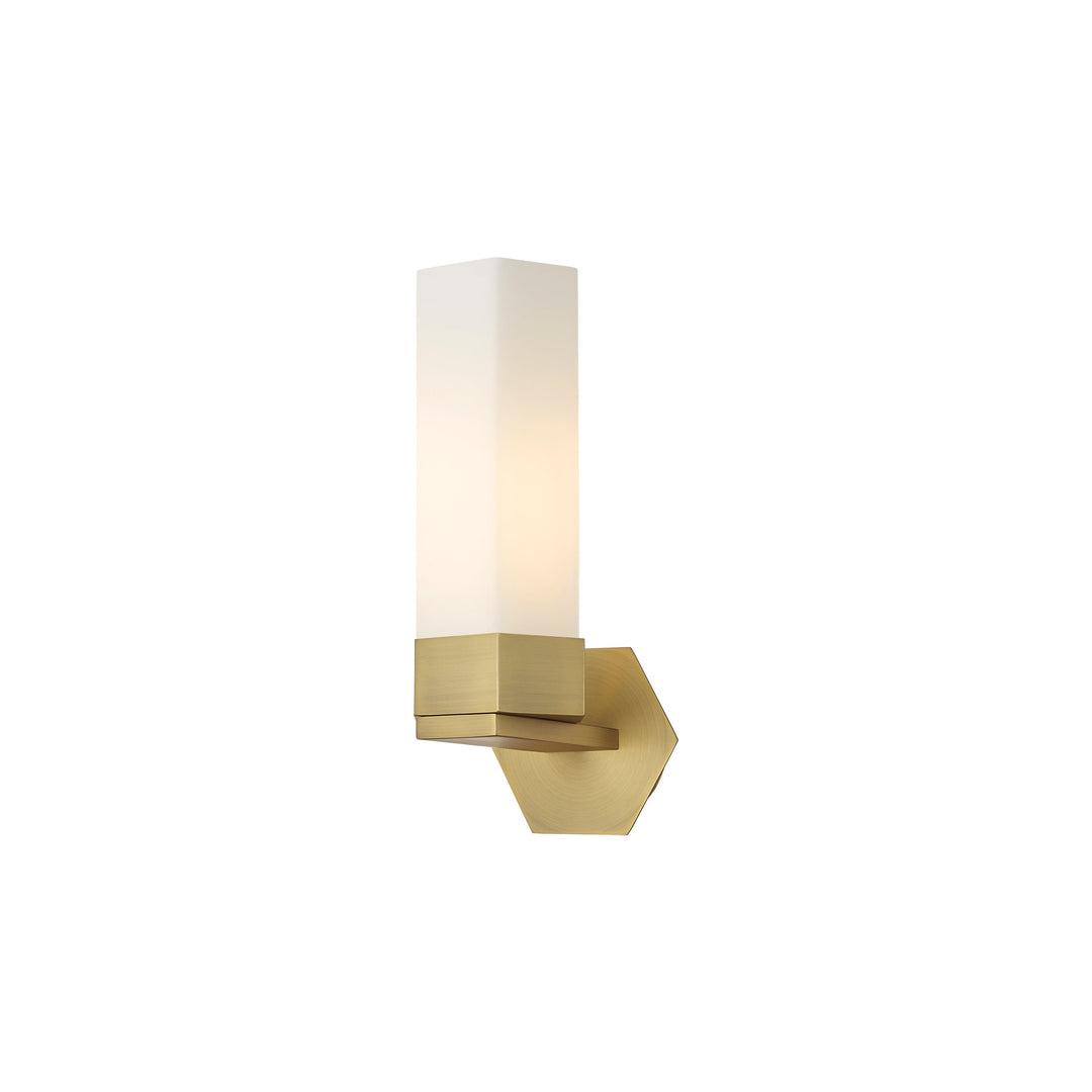 Innovations Downtown Urban 427-1W-BB-G427-14WH Wall Sconce Light - Brushed Brass