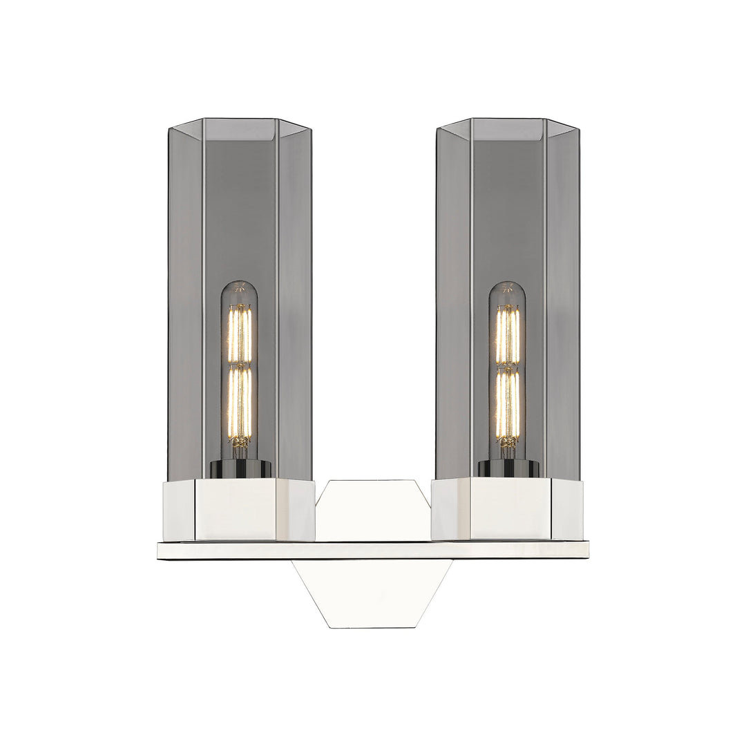 Innovations Downtown Urban 427-2W-PN-G427-14SM Bath Vanity Light 13 in. wide - Polished Nickel