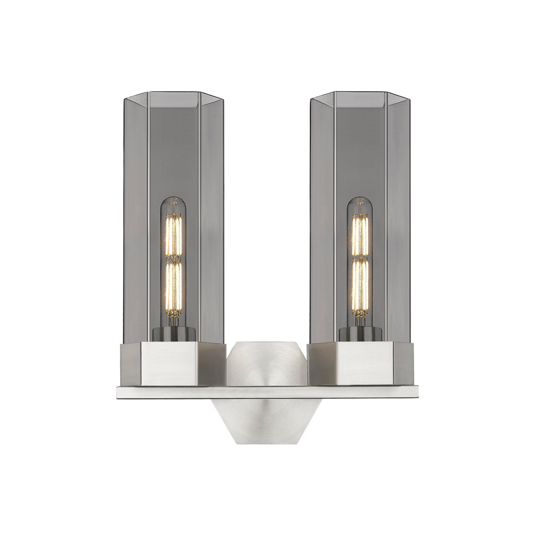 Innovations Downtown Urban 427-2W-SN-G427-14SM Bath Vanity Light 13 in. wide - Satin Nickel