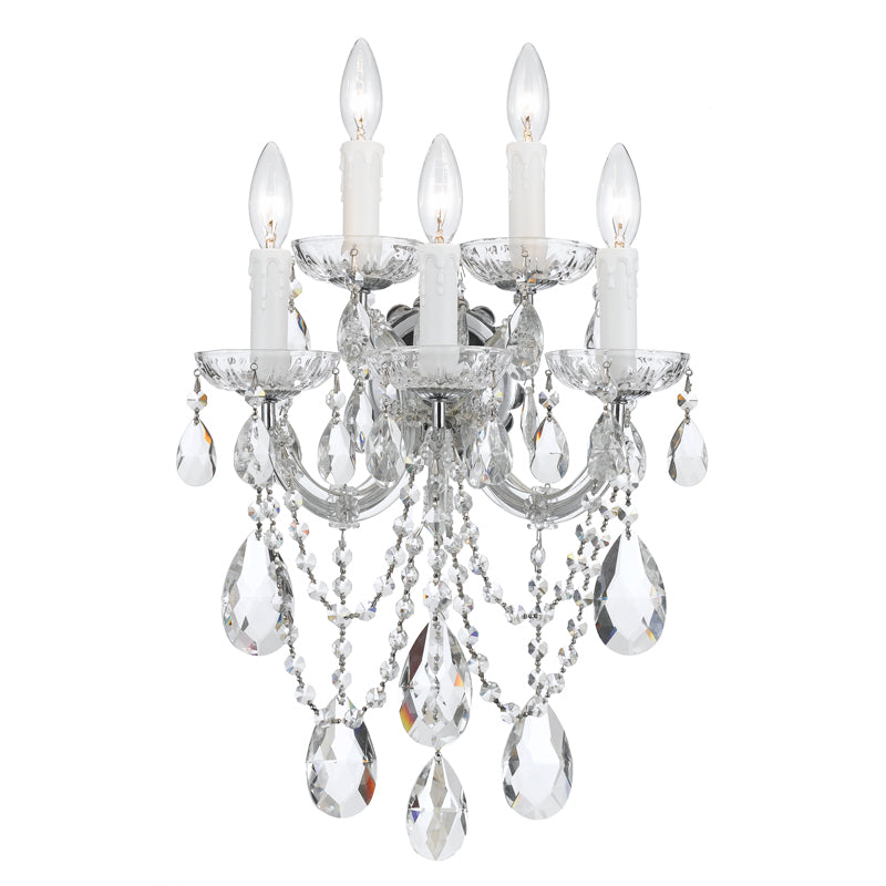 Crystorama Maria Theresa 4425-CH-CL-SAQ Wall Light - Polished Chrome