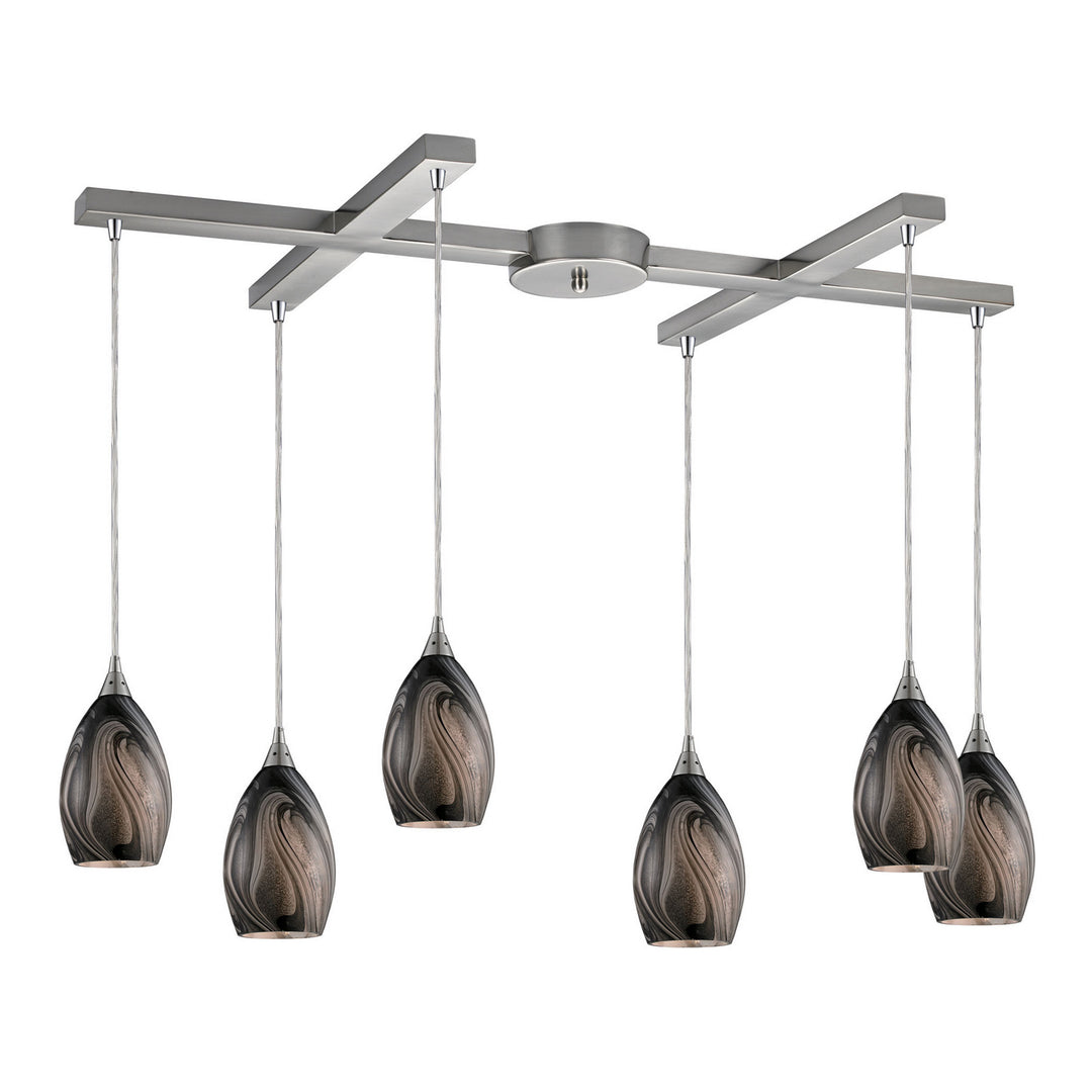 Elk Formations 31133/6ASH Pendant Light - Satin Nickel