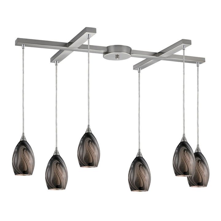 Elk Formations 31133/6ASH Pendant Light - Satin Nickel