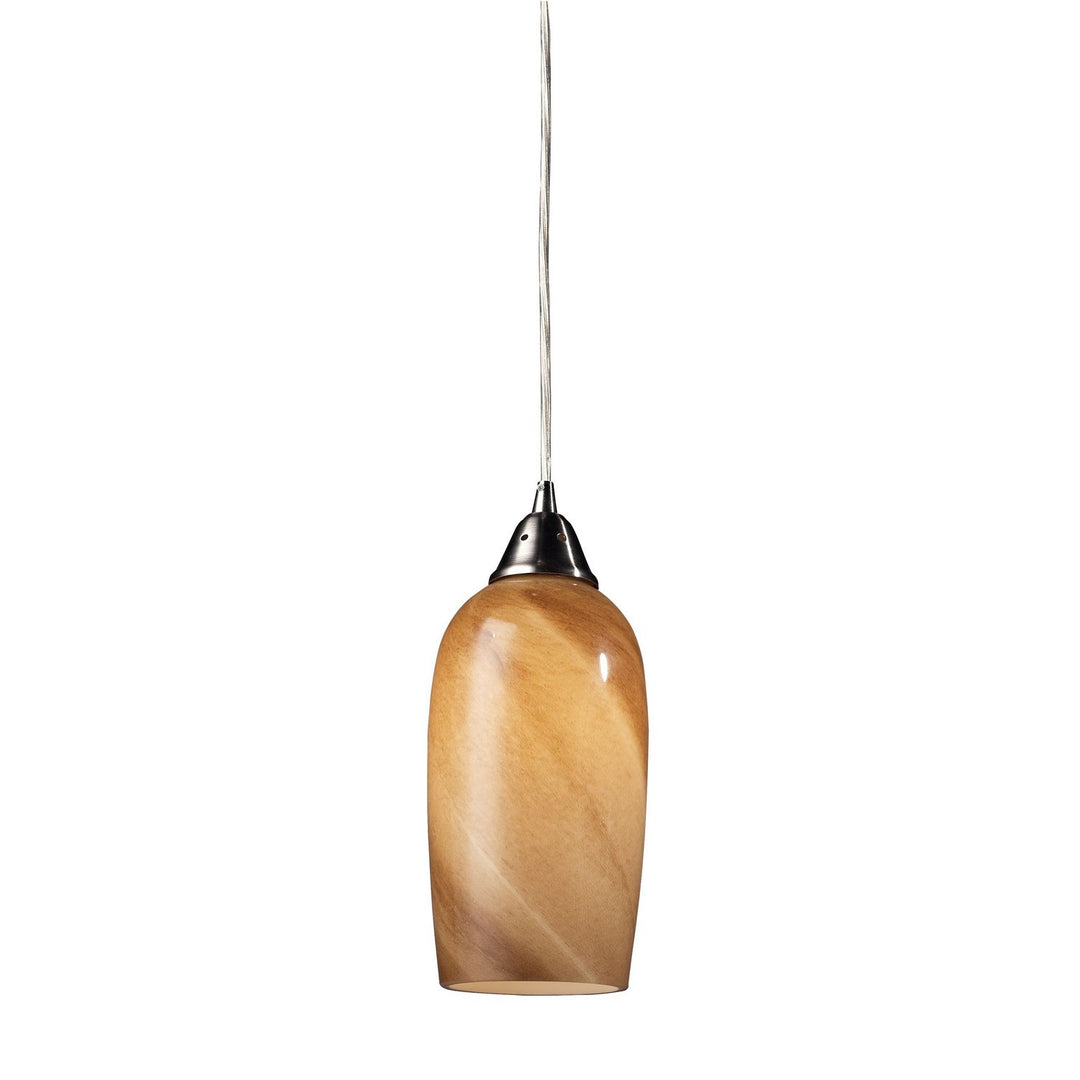 Elk Sandstone 31137/1 Pendant Light - Satin Nickel