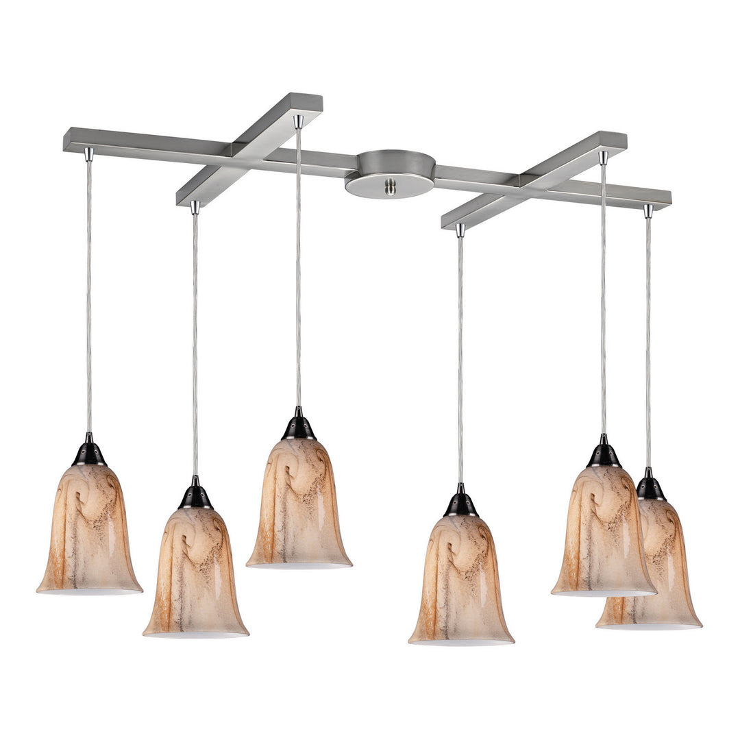 Elk Granite 31138/6 Pendant Light - Satin Nickel