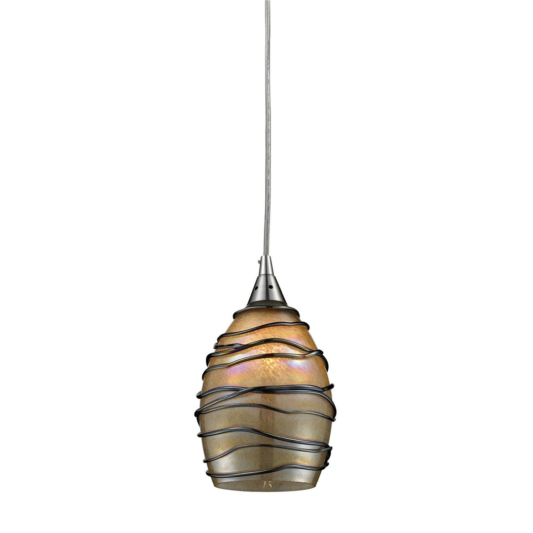 Elk Vines 31142/1 Pendant Light - Satin Nickel