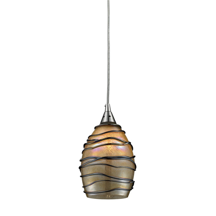 Elk Vines 31142/1 Pendant Light - Satin Nickel