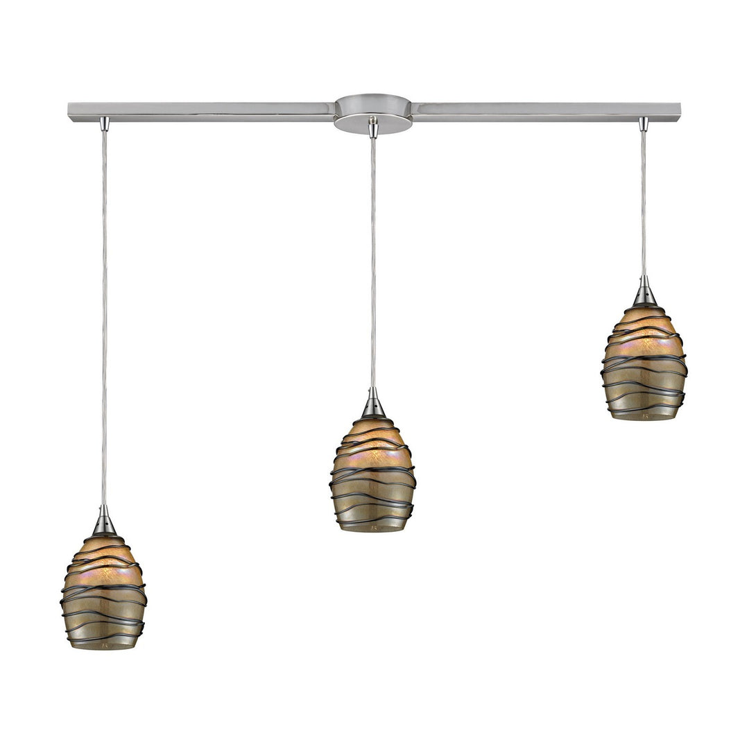 Elk Vines 31142/3L Pendant Light - Satin Nickel