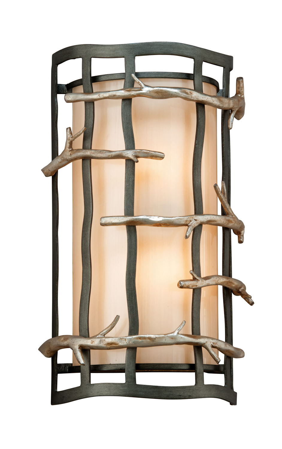 Troy Adirondack B2882 Wall Sconce Light - Graphite And Silver Leaf