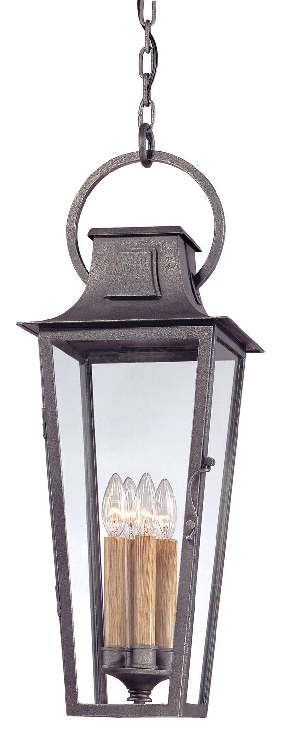 Troy Lighting F2967-APW Parisian Square Four Light Hanging Lantern Outdoor Bronze / Dark