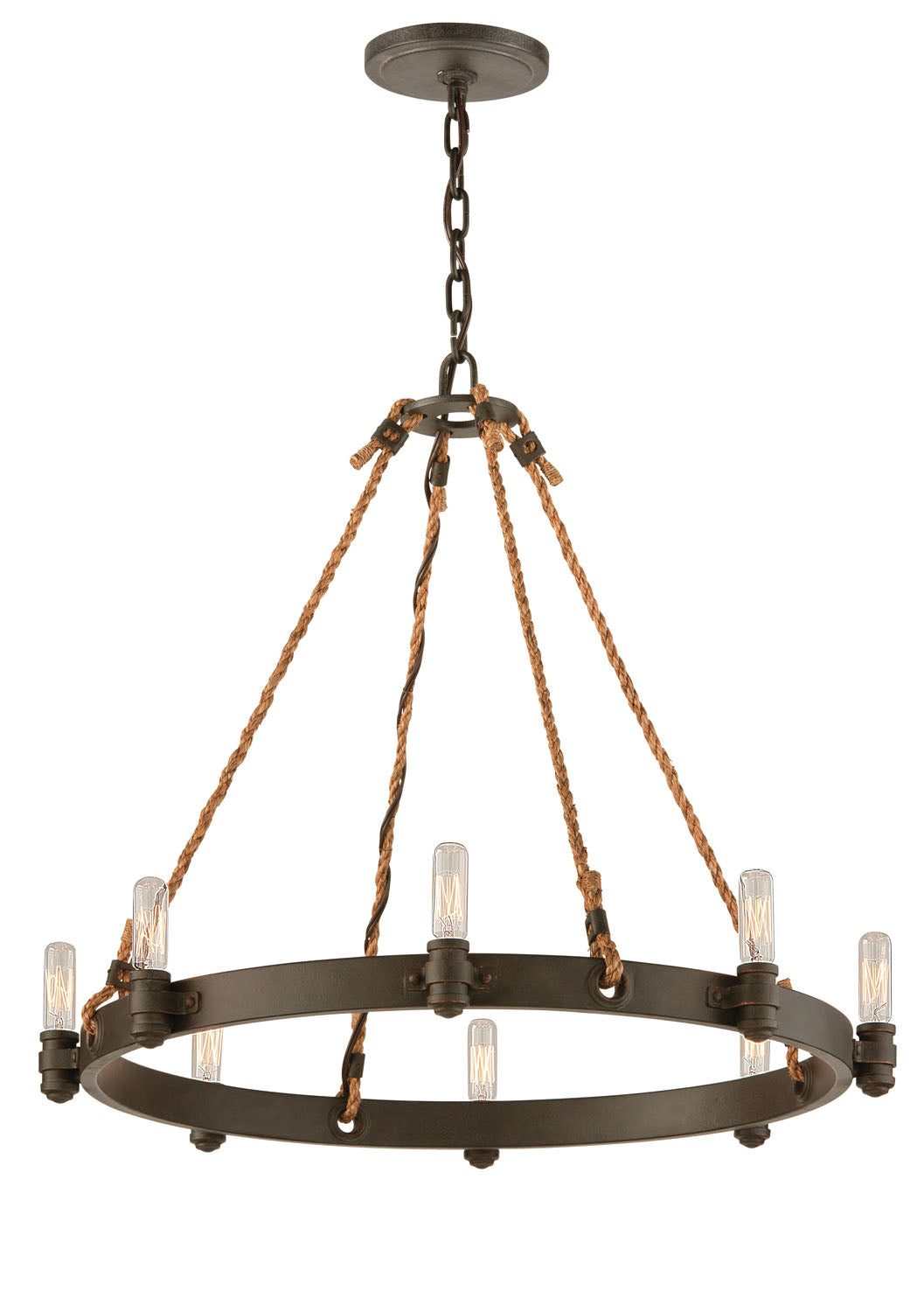 Troy Pike Place F3125 Chandelier Light - Shipyard Bronze